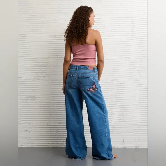 AE x Sydney Sweeney Ultra Wide-Leg Jean Size 0 Regular - Picture 3 of 7